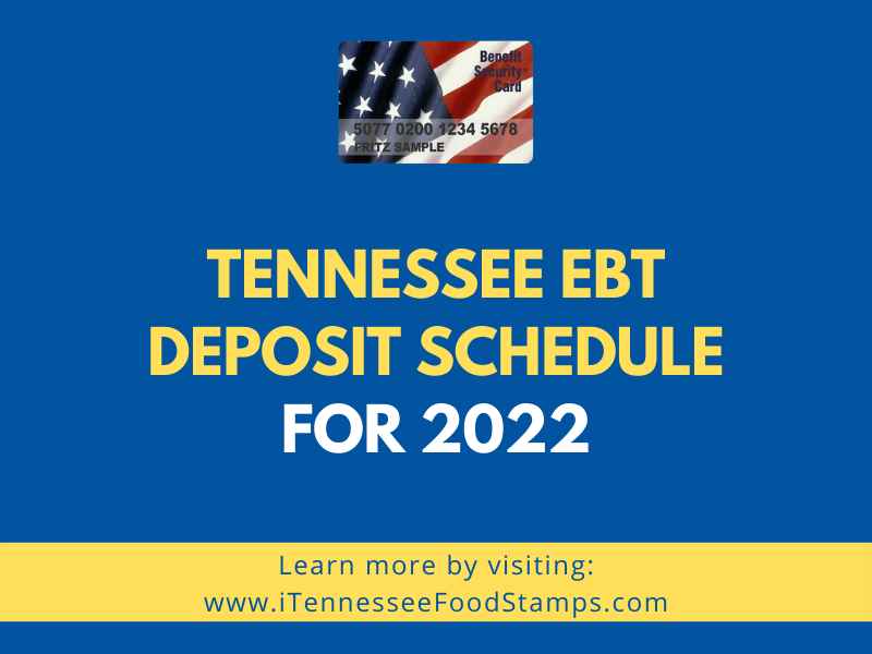 Tennessee EBT Deposit Schedule for 2022